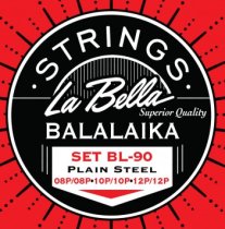 La Bella BL-90 Balalaika Plain Steel 3 Course / 6-String Set