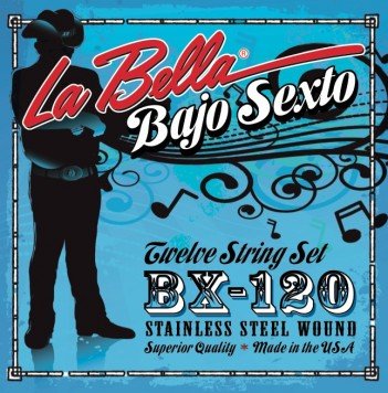 La Bella BX120 Bajo Sexto Strings, Loop-End
