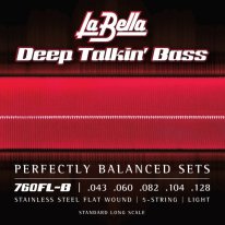 La Bella Flat Wound 760FL-B Light Electric Bass Strings (43-128)