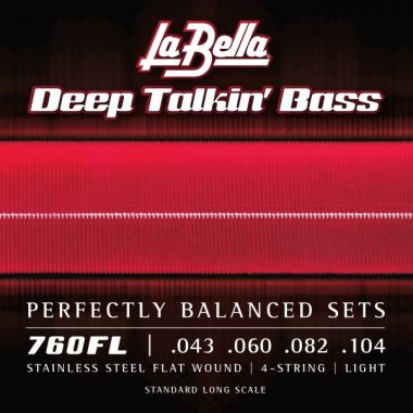 La Bella Flat Wound 760FL Light Electric Bass Strings (43-104)