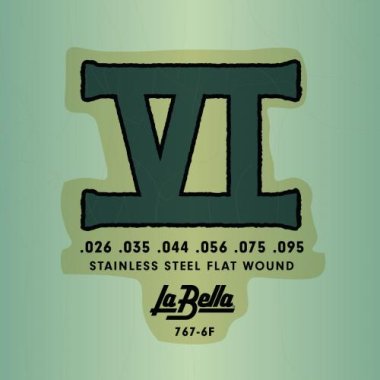 La Bella Flat Wound 767-6F Bass VI Stainless Flatwound Strings (26-95)