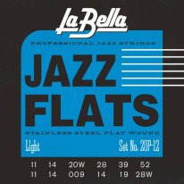 La Bella Flatwound 20P-12 Electric Guitar Strings 11-52, 12 String set