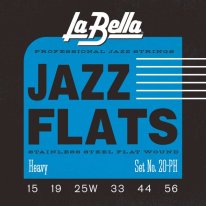 La Bella Flatwound 20PH Electric Guitar Strings Heavy Gauge 15-56