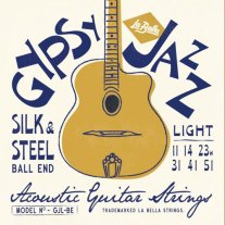 La Bella GJL Gypsy Jazz Ball End Acoustic Guitar Strings Light 11-51