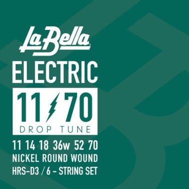 La Bella HRS-D3 Nickel Plated Steel, Drop Tune 11-70