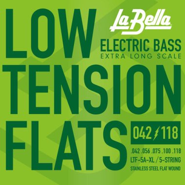 La Bella LTF-5A-XL Low Tension Flexible Flats 5-String, Extra Long (42-118)