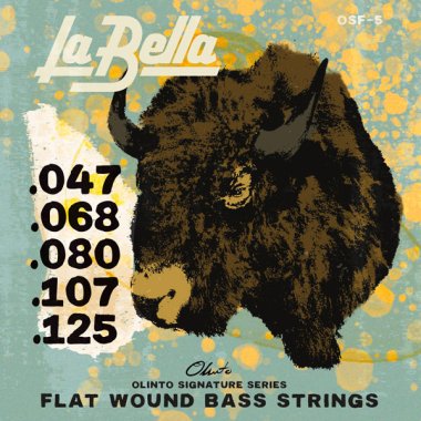La Bella OSF-5 Olinto Signature Flat Wound Bass Strings (47-125)