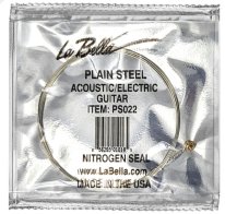La Bella Plain Steel Ball End Guitar String .022 in, Single String