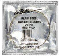 La Bella Plain Steel Ball End Guitar String .024 in, Single String
