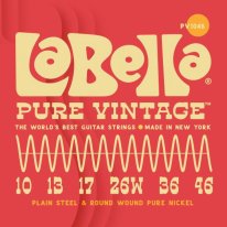 La Bella PV1046 Pure Vintage Electric Guitar Nickel Round-Wound 10-46