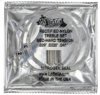La Bella RN-MH Rectified Nylon MHT Classical Guitar Strings Treble Set