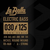 La Bella RX-N6B Nickel-Plated Bass Guitar strings, 6 String (30-125)