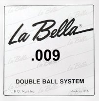 La Bella S009 Double Ball Steinberger Guitar String, .009 Plain Steel Single