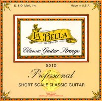 La Bella SG10 Short Scale Guitar Strings, Full Set