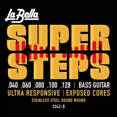La Bella SS42-B Super Steps Custom Light 5 string Bass Strings (40-128)