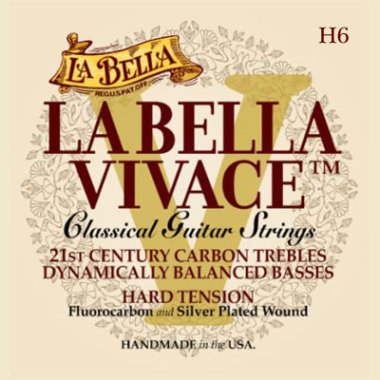 La Bella Vivace Carbon Classical Guitar String HT VIV-H6 .0435