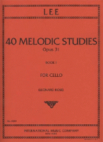 Lee | 40 Melodic Studies Op 31 Book I for cello
