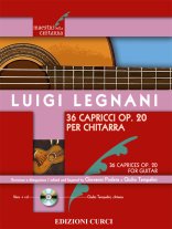 Legnani | 36 Caprices, Op. 20 (w/CD) for solo guitar