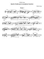 Lemay | Quatre etudes pour saxophone baryton for baritone saxophone