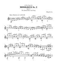 Liu | Monologue No. 2 for solo guitar