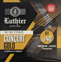 Luthier Concert Gold Set 40 MHT Classical Guitar Strings, Full Set
