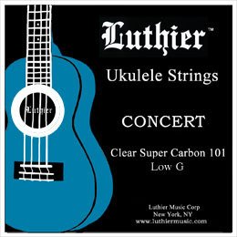 Luthier Concert Low G Ukulele Strings Clear Super Carbon 101
