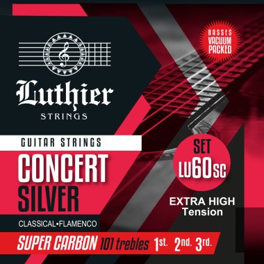 Luthier CS60 XHT Guitar Strings with Super Carbon 101 trebles Full Set