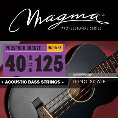 Magma Acoustic Bass Strings Light - Phosphor Bronze Round Wound - Long Scale 34'' 5 Strings Set, .040 - .125