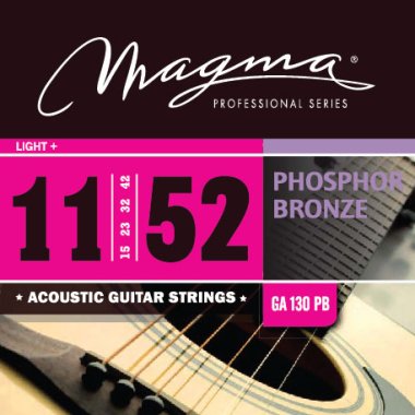 Magma GA130PB Phosphor Bronze Acoustic Strings, Light+ 11-52