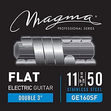 Magma GE160SF Stainless Steel Flatwound Electric Strings, 11-50