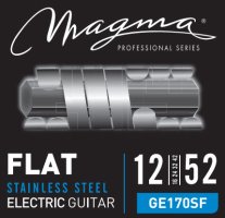 Magma GE170SF Stainless Steel Flatwound Electric Strings, 12-52