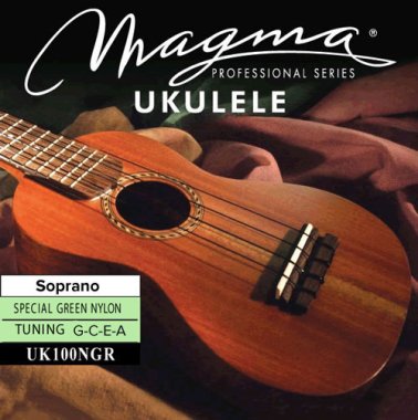 Magma UK100NGR Special Green Nylon Ukulele Strings, Soprano