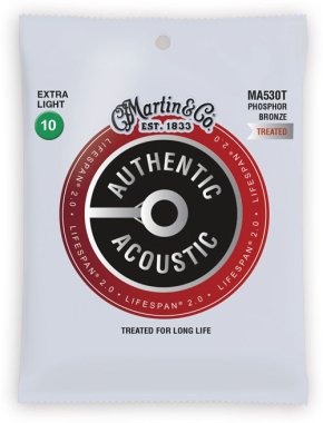 Martin Authentic Acoustic Strings Lifespan 2.0 MA530T Ex Light 10-47