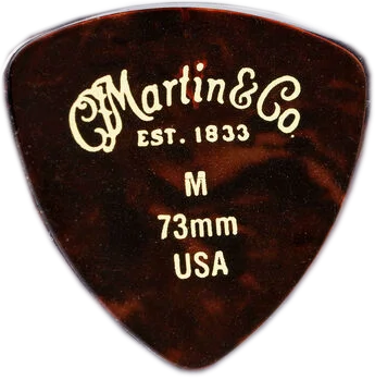 Martin Celluloid 346 Pick .73mm, Tortoise, Medium, One Pick