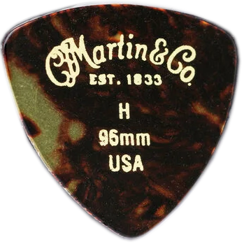 Martin Celluloid 346 Pick .96mm, Tortoise, Heavy, One Pick
