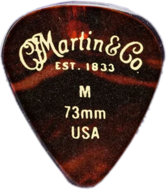 Martin Celluloid 351 Pick .73mm, Tortoise, Medium, One Pick