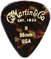 Martin Celluloid 351 Pick .96mm, Tortoise, Heavy, One Pick