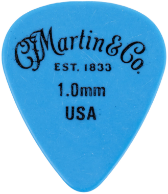 Martin Delrin 351 Pick 1.0mm, Blue, One Pick