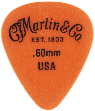 Martin Delrin 351 Pick .60mm, Orange, One Pick