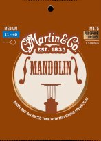 Martin M475 Phos Brz Med Mandolin Strings (11 - 40) Loop End,Full Set