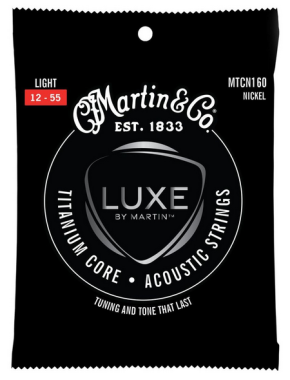 Martin MTCN160 Titanium Core Acoustic Guitar Strings Light 12-55