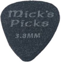 Mick's Picks BASS-2 Gray Flextex Bass Guitar Pick, 3.8mm, One Pick