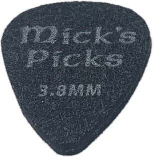Mick's Picks BASS-2 Gray Flextex Bass Guitar Pick, 3.8mm, One Pick