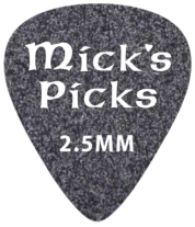 Mick's Picks UKE-1 Gray Flextex 351 Shape Ukulele Pick, 2.5mm, One Pick