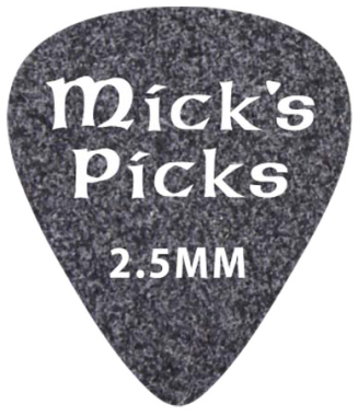 Mick's Picks UKE-1 Gray Flextex 351 Shape Ukulele Pick, 2.5mm, One Pick