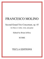 Molino | Second grand trio concertant, op. 45 for Violin or Flute, Viola, and Guitar | PDF Download