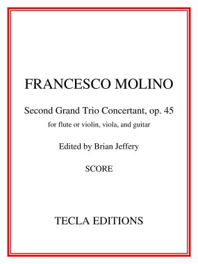 Molino | Second grand trio concertant, op. 45 for Violin or Flute, Viola, and Guitar | PDF Download