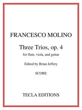 Molino | Three Trios, op. 4 for Flute, Viola, and Guitar | PDF Download