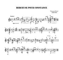 Morel | Berceuse pour Constance for solo guitar