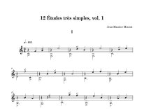 Mourat | 12 Etudes tres simples, vol. 1 for solo guitar